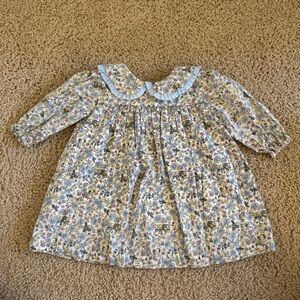 Floral Baby Dress with Ruffled Collar